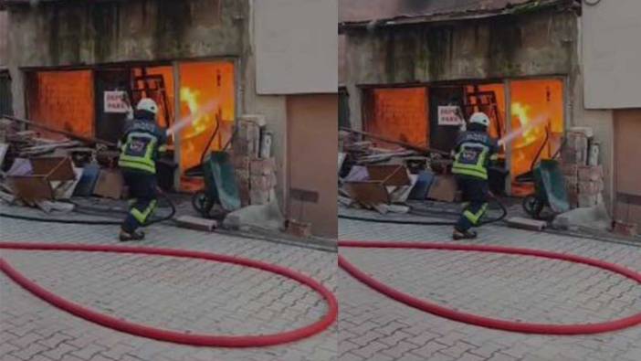 Elazığ'da yangın çıkan dükkan kullanılamaz hale geldi