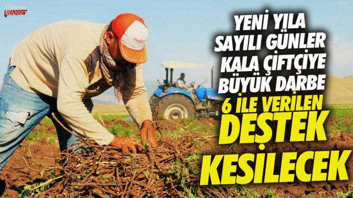 Yeni yıla sayılı günler kala çiftçiye büyük darbe!  6 ile verilen destek kesilecek