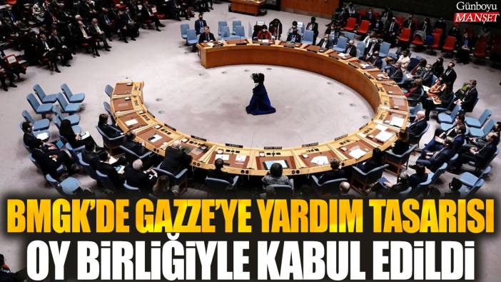 BMGK'de Gazze'ye yardım tasarısı oy birliğiyle kabul edildi