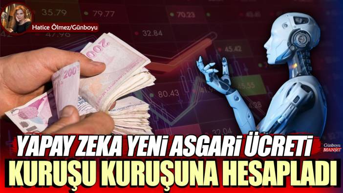 Yapay zeka yeni asgari ücreti kuruşu kuruşuna hesapladı