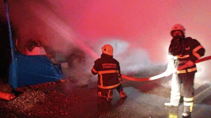 Adıyaman'da konteyner kentte yangın paniği