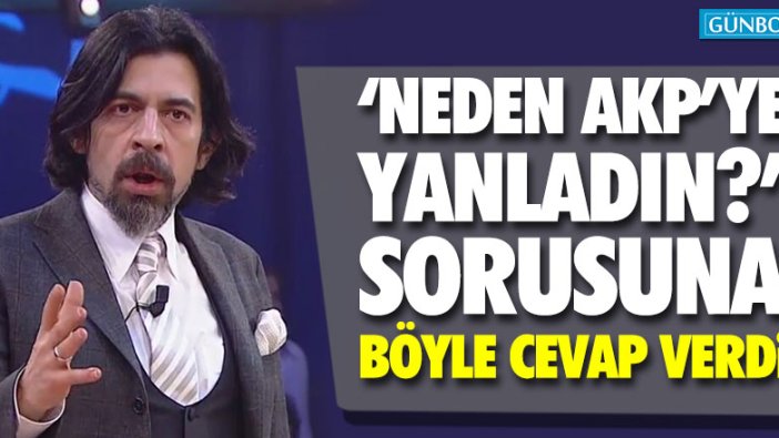 "AKP'ye neden yanladın?" sorusuna Okan Bayülgen'den yanıt