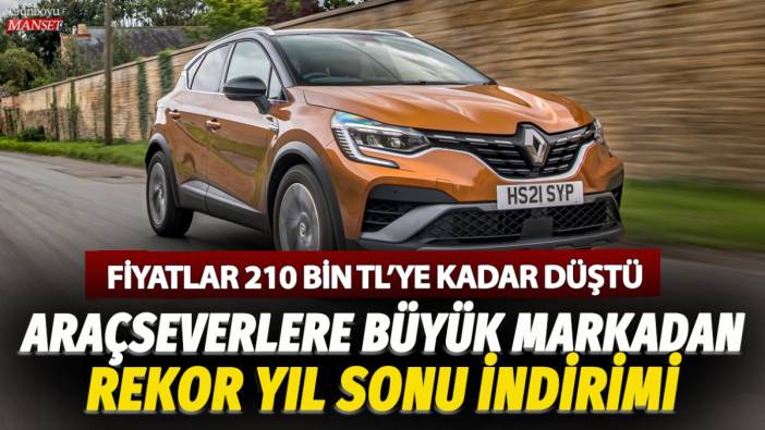 Araçseverlere büyük markadan rekor yıl sonu indirimi! Renault Captur'da fiyatlar 210 bin TL'ye kadar düşüyor