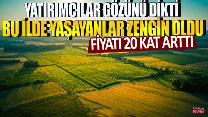 Fiyatı 20 kat arttı! Yatırımcılar gözünü dikti, bu ilde yaşayanlar zengin oldu