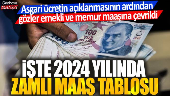 Asgari ücretin açıklanmasının ardından gözler emekli ve memur maaşına çevrildi: İşte 2024 yılında zamlı maaş tablosu