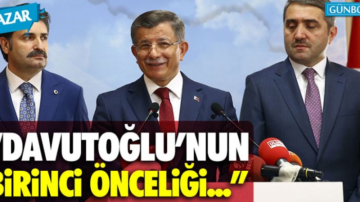 Karaalioğlu, Davutoğlu'nun birinci önceliğini açıkladı