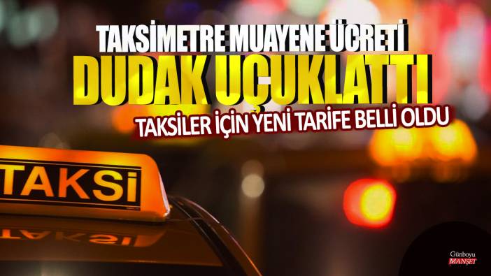 Taksiler için yeni tarife belli oldu: Taksimetre muayene ücreti dudak uçuklattı