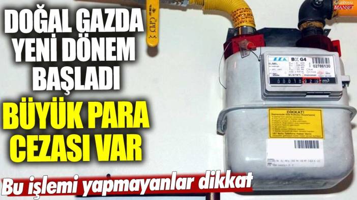 Doğal gazda yeni dönem başladı: Büyük para cezası var! Bu işlemi yapmayanlar yandı