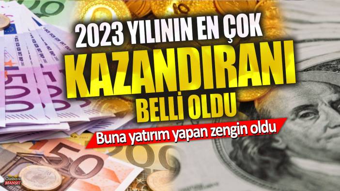 2023 yılının en çok kazandıranı belli oldu! Buna yatırım yapan zengin oldu