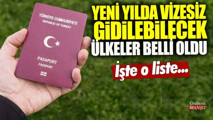 Yeni yılda vizesiz gidilebilecek ülkeler belli oldu işte o liste...