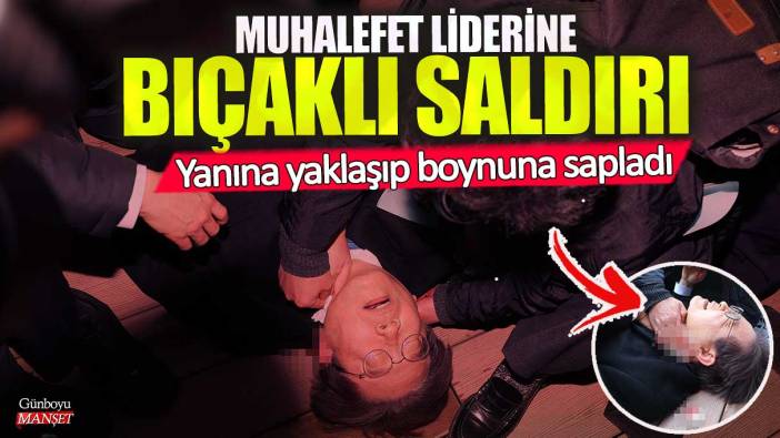 Güney Koreli muhalefet lideri Jae-myung'a bıçaklı saldırı! Yanına yaklaşıp boynuna sapladı