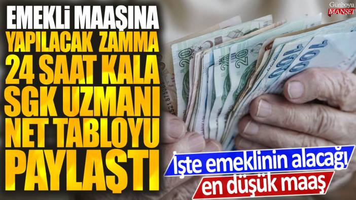 Emekli maaşına yapılacak zamma 24 saat kala SGK Uzmanı Özgür Erdursun net tabloyu açıkladı: İşte emeklinin alacağı en düşük maaş