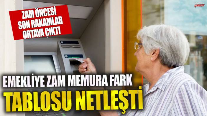 Emekliye zam memura fark tablosu netleşti! Zam öncesi son rakamlar ortaya çıktı