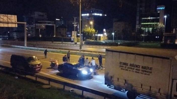 Maltepe'de motosiklet kazası: 1 kişi yaralı!