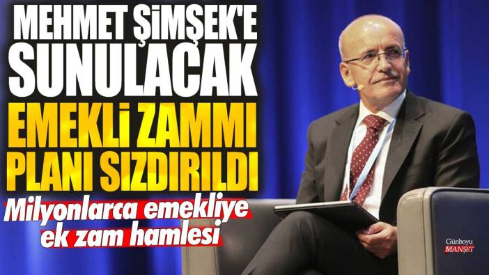 Mehmet Şimşek'e sunulacak emekli zammı planı sızdırıldı: Milyonlarca emekliye ek zam müjdesi