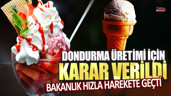 Dondurma üretimi için karar verildi: Bakanlık hızla harekete geçti