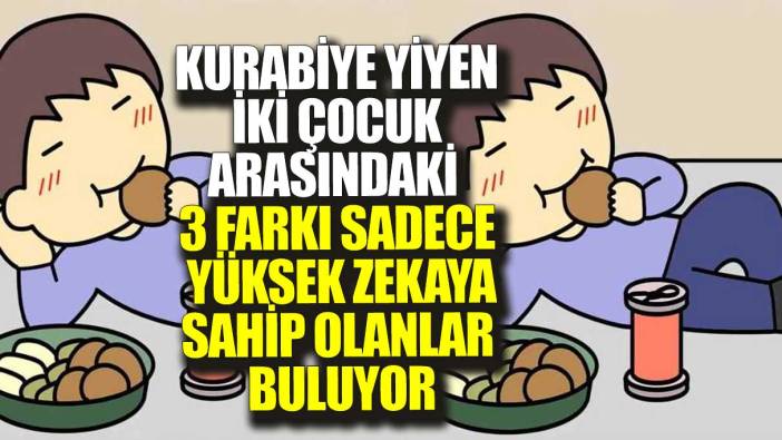 Kurabiye yiyen iki çocuk arasındaki 3 farkı sadece yüksek zekaya sahip olanlar buluyor