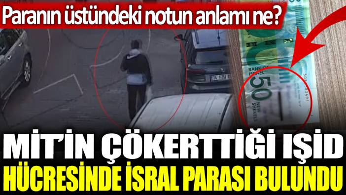 MİT'in çökerttiği IŞİD hücresinde İsrail parası çıktı: Paranın üzerindeki notun anlamı ne?