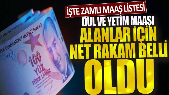 Dul ve yetim maaşı alanlar için net rakam belli oldu: İşte zamlı maaş listesi