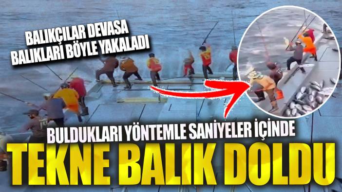 Buldukları yöntemle saniyeler içinde tekne balık doldu! Balıkçılar devasa balıkları böyle yakaladı