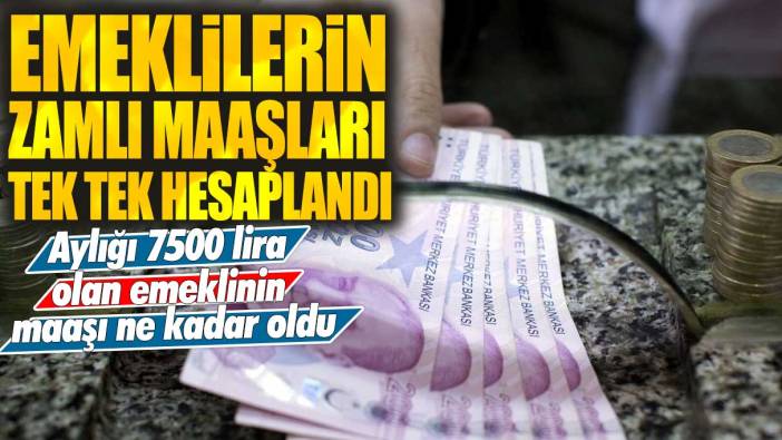 Yeni zam ile SSK Bağ-Kur emeklilerinin maaşı netleşti! Emeklilerin zamlı maaşları tek tek hesaplandı! Aylığı 7500 lira olan emeklinin maaşı ne kadar oldu