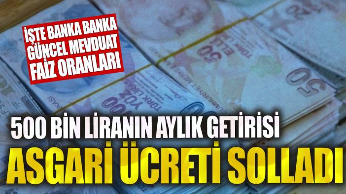 500 bin liranın aylık getirisi asgari ücreti solladı! İşte banka banka güncel mevduat faiz oranları