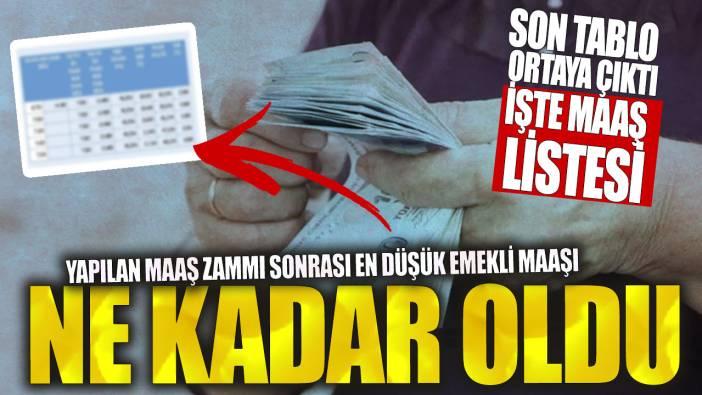 Yapılan maaş zammı sonrası en düşük emekli maaşı ne kadar oldu? Son tablo ortaya çıktı! İşte maaş listesi