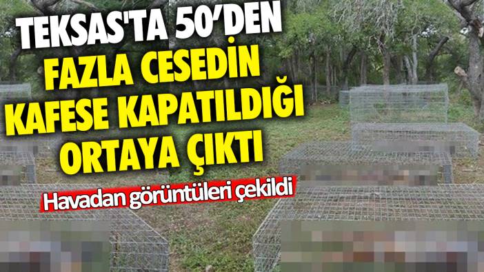 Teksas'ta yüzlerce ceset kafese kapatılmış: Havadan görüntüleri çekildi