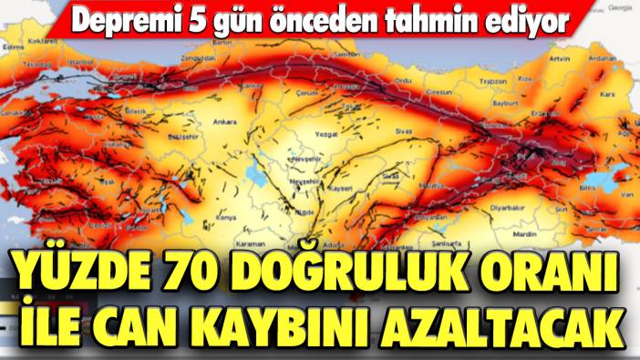 Depremi 5 gün önceden tahmin ediyor: Yüzde 70 doğruluk oranı ile can kaybını azaltacak