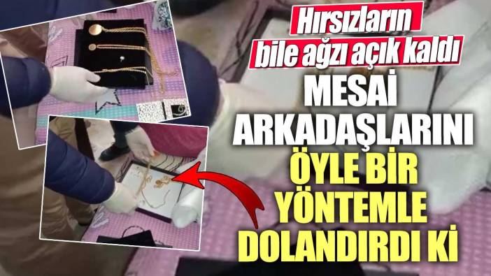 Mesai arkadaşlarını öyle bir yöntemle dolandırdı ki! Hırsızların bile ağzı açık kaldı