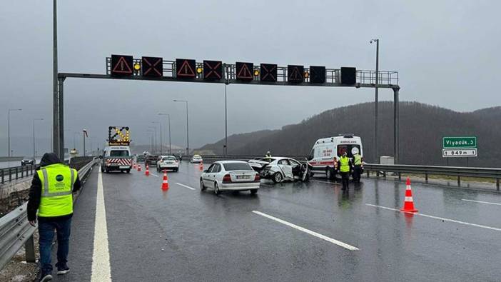 Kuzey Marmara Otoyolu'nda zincirleme kaza!