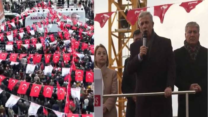 Mansur Yavaş paylaştı: Kahramankazan’da binlerce kişi mitinge akın etti