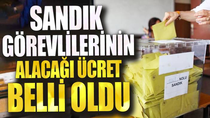 Sandık görevlilerinin alacağı ücret belli oldu