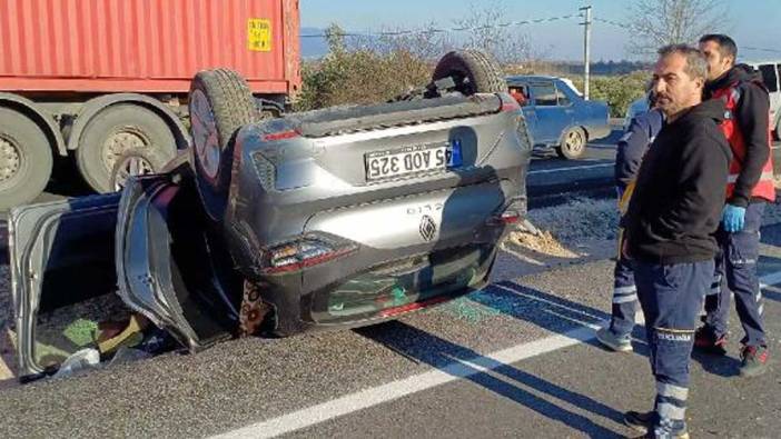 Manisa'da TIR ile otomobil çarpıştı: 7 yaralı