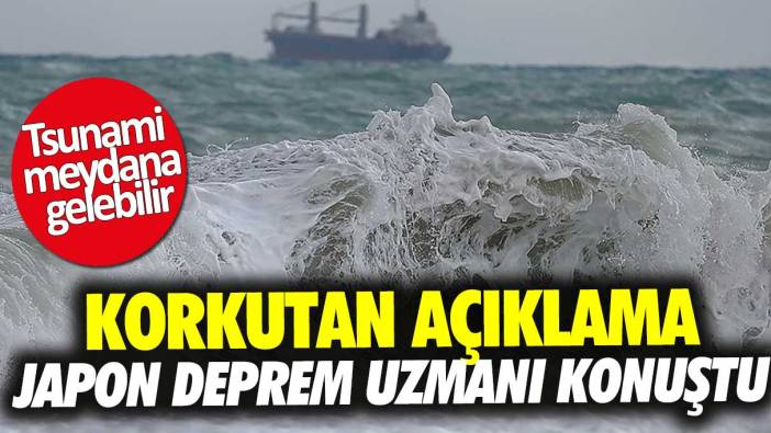 Deprem uzmanı Moriwaki'den korkutan açıklama!  Tsunami meydana gelebilir