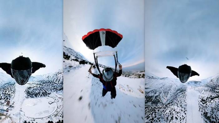 İrlandalı sporcu, Erzincan’da bin metreden wingsuit atlayışla nefes kesti