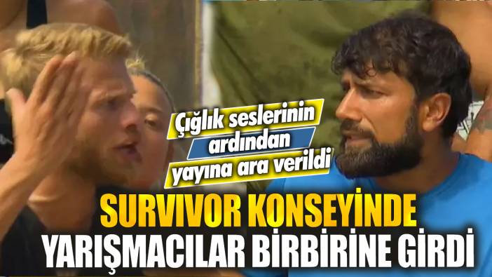 Survivor konseyinde yarışmacılar birbirine girdi! Çığlık seslerinin ardından yayına ara verildi