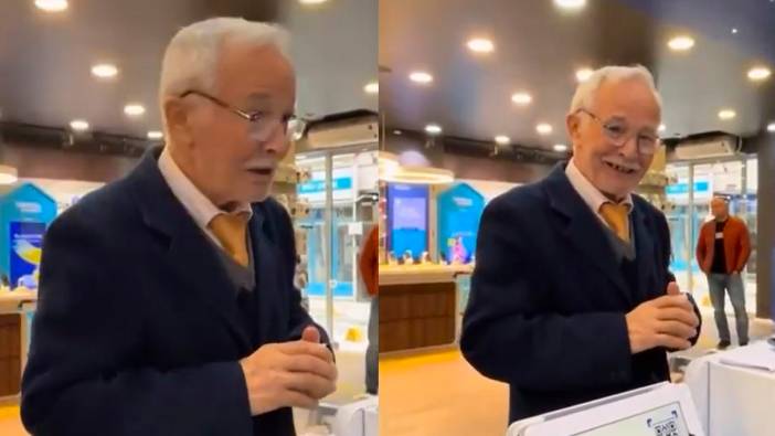 Yaşlı amcanın tatlı mahcubiyeti gündem oldu