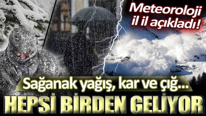 Meteoroloji tek tek uyardı: O illere sağanak yağış, kar ve çığ geliyor...