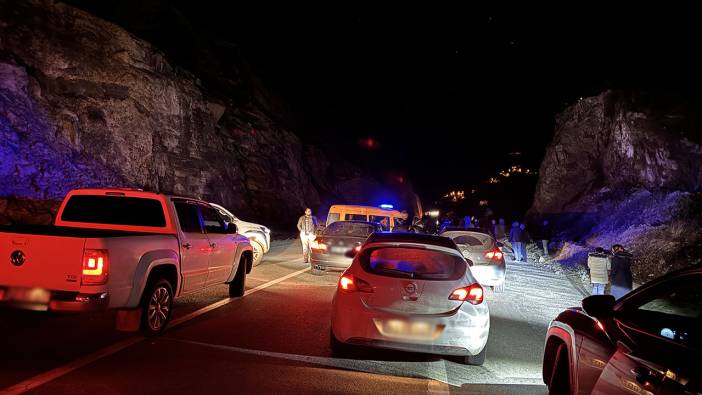 Artvin'de heyelan nedeniyle yol ulaşıma kapandı