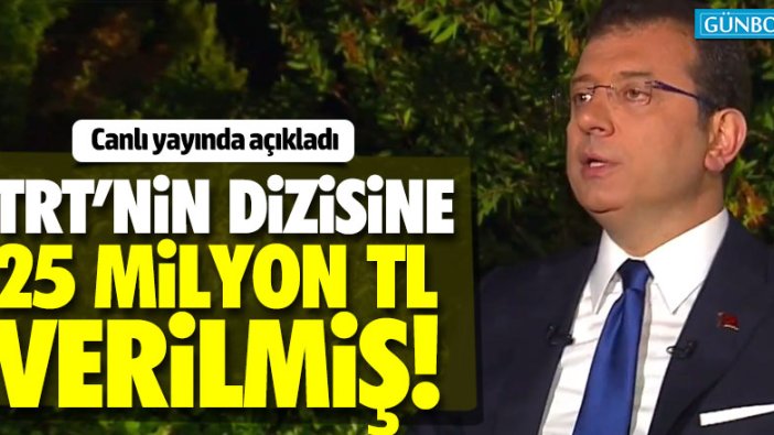 İBB'den TRT dizisine 25 milyon TL aktarılmış