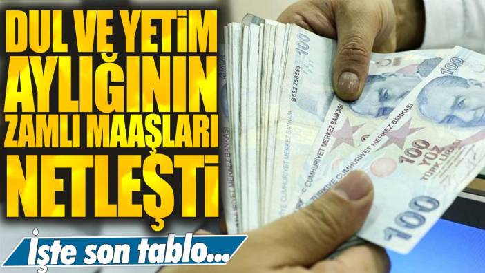 Dul ve yetim aylığının zamlı maaşları netleşti: İşte son tablo...