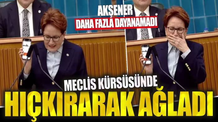 Akşener daha fazla dayanamadı: Meclis kürsüsünde hıçkırarak ağladı