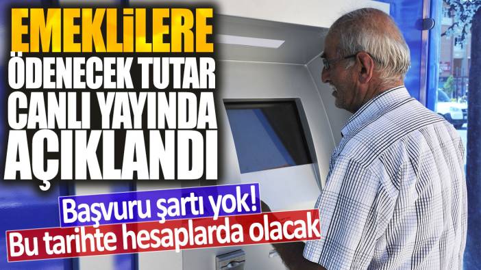 Emeklilere ödenecek tutar canlı yayında açıklandı: Başvuru şartı yok! Bu tarihte hesaplarda olacak