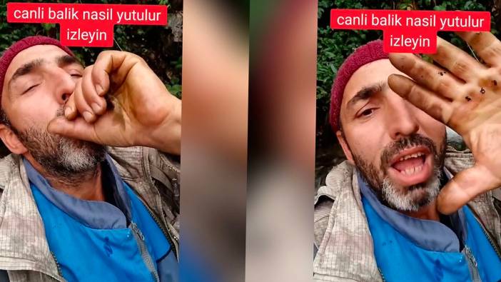 Mide ülserine iyi geliyor dedi, balığı canlı canlı yuttu