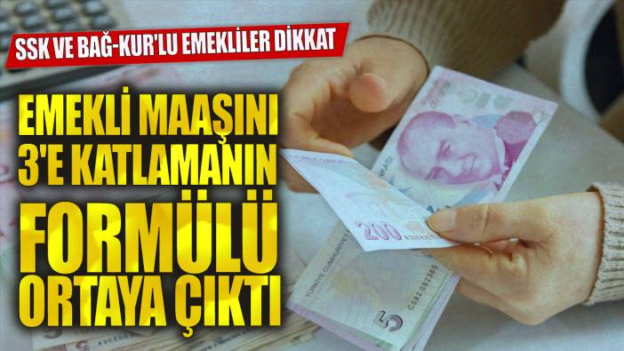 SSK ve Bağ-Kur'lu emekliler dikkat! Emekli maaşını 3'e katlamanın formülü ortaya çıktı