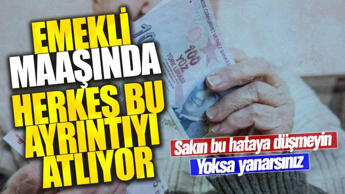 Emekli maaşında herkes bu ayrıntıyı atlıyor! Sakın bu hataya düşmeyin…Yoksa yanarsınız