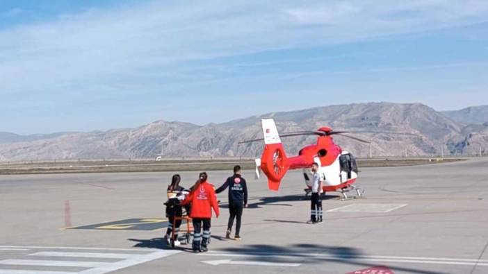 Cizre’de 3 yaşındaki çocuğun imdadına ambulans helikopter yetişti