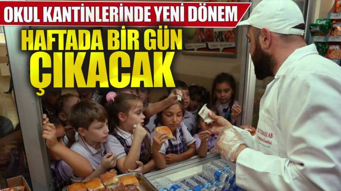 Okul kantinlerinde yeni dönem haftada 1 gün çıkacak