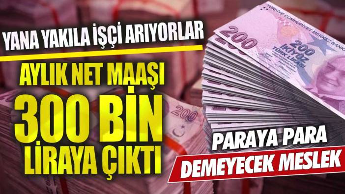 Aylık net maaşı 300 bin liraya çıktı yana yakıla işçi arıyorlar